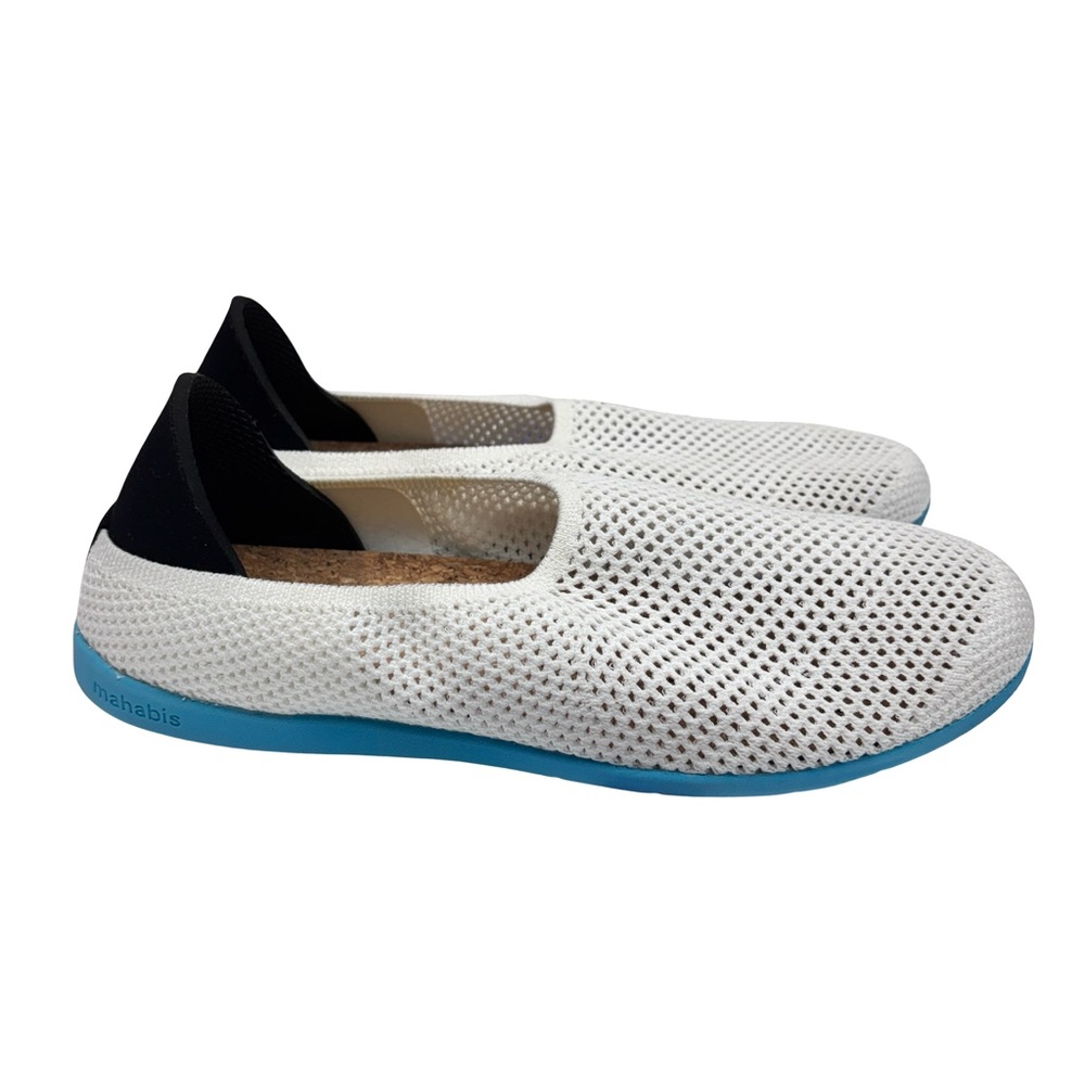 Mahabis Breathe White/Blue Lightweight Slippers 10.5-11